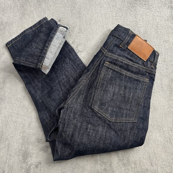 Taylor Stitch Jeans Mens 24x22” Democratic Selvedge Red Line Dark Wash Denim - Picture 1 of 16